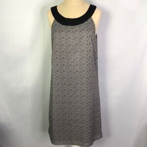 H&M Halter Black With White Dot Print Dress Size 6